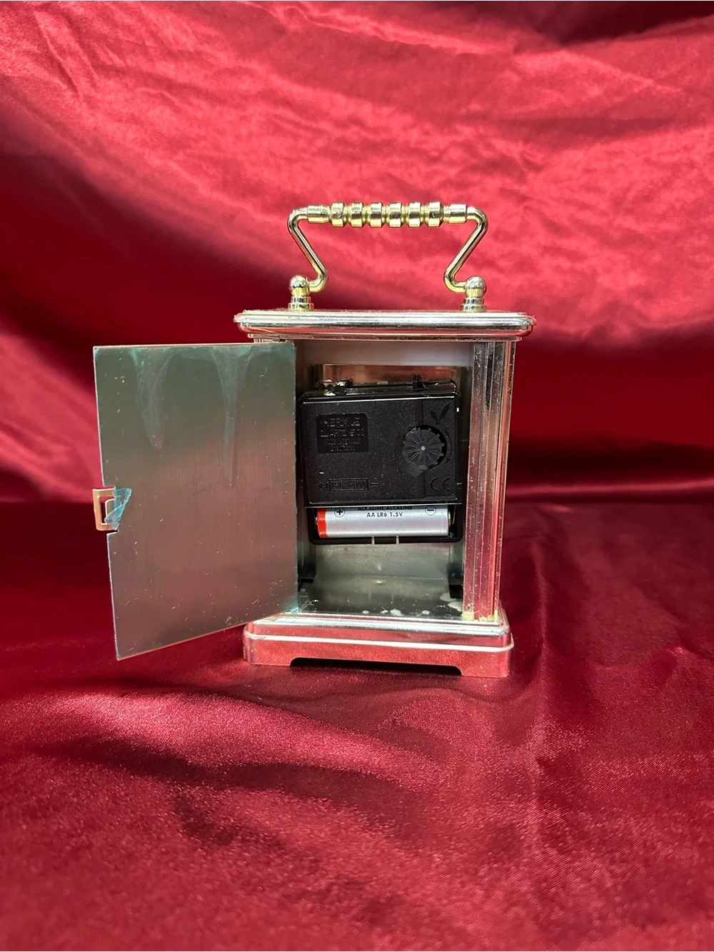 Vintage Hermle Carriage Clock | German Quartz Mantel Clock | Brass Roman Numeral